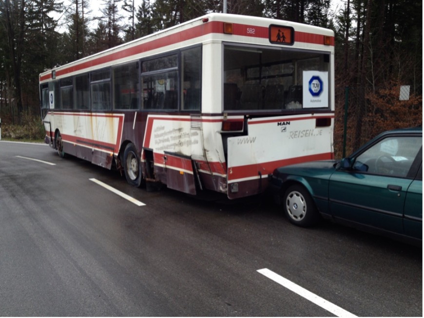 Foto des Auffahrunfalls